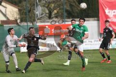 Kreisliga - Saison 2023/24 - Türkisch SV Ing - FC Gerolfing -  - Alberto Rodriguez Pena Torwart Türkisch - Johann Rybalko schwarz Türkisch - Anastasios Porfyriadis grün Gerolfing - Foto: Meyer Jürgen