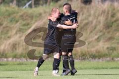 Kreisklasse - Saison 2023/2024 -SV Zuchering - SV Oberstimm - Der 0:1 Führungstreffer durch Jonas Weidinger schwarz Oberstimm - jubel - Foto: Meyer Jürgen