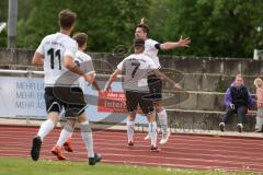 A-Klasse - Saison 2023/24 - TSV Gaimersheim II - FC Gerolfing II-  - Der 4:3 Führungstreffer durch Simon Gelbmann weiss Gaimersheim - jubel - Foto: Meyer Jürgen