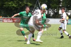 Bezirksliga - Saison 2024/25 - Freundschaftsspiel - FC Gerolfing - SV Kasing - Julien Bajer (Nr.14 - FC Gerolfing) - Jonas Götz (Nr.6 - SV Kasing) - Foto: Meyer Jürgen