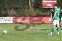 Kreisliga - Saison 2023/24 - Türkisch SV Ing - FC Gerolfing -  - Lukas Achhammer grün Gerolfing wird gefoult von Alberto Rodriguez Pena Torwart Türkisch und es gibt Elfmeter - Leo Zängler Gerolfing verschiesst den Elfmeter - Foto: Meyer Jürgen