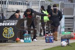 3.Liga - Saison 2022/2023 - 1. FC Saarbrücken - FC Ingolstadt 04 - Cheftrainer Guerino Capretti  (FCI) spricht mit Co-Trainer Maniyel Nergiz (FCI)  - Foto: Meyer Jürgen