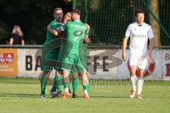 Kreisliga - Saison 2023/24 - Relegation zur BZL - FC Gerolfing - SV Aschau -  Der 1:0 Führungstreffer durch Lukas Achhammer grün Gerolfing - jubel - Foto: Meyer Jürgen