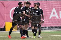 B-Junioren - Bayernliga -  Fc Ingolstadt 04 - TSG 1860 Rosenheim - Asoegwu Emmanuel FCI schwarz mit dem 1:0 Führungstreffer - jubel -  Foto: Meyer Jürgen