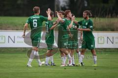 Landesliga - Saison 2026/27 - SV Manching - SC Cosmos Aystetten - Der 1:1 Ausgleichstreffer durch Sebastian  Graßl (Nr.10 - SV Manching) - Foto: Meyer Jürgen