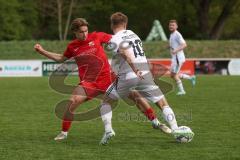 Kreisliga - Saison 2025/26- SV Zuchering - FC Mindelstetten - Philip Delanowski rot Zuchering - Lukas Gaul weiß Mindelstetten  - Foto: Meyer Jürgen