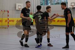 Lotto - Hallen - Bayerncup -  Saison 2022/2023 SV Manching - MTV Ingolstadt - Dzenis Seforovic  schwarz Manching schießt ein Tor - jubel -  Foto: Meyer Jürgen