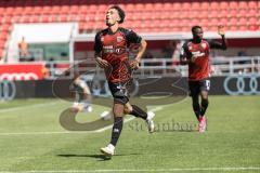 3. Liga; FC Ingolstadt 04 - Würzburger Kickers; Tor Jubel Treffer 2:1 Davide Sekulovic (33, FCI) Obed Ugondu (17, FCI) Torwart Hipper Johann (1 WKI)