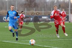2.BL; Testspiel; FC Ingolstadt 04 - Würzburger Kickers; Florian Pick (11 FCI) Breunig Louis (14 FWK)