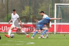 Toto Pokal; Halbfinale; FV Illertissen - FC Ingolstadt 04; Mladen Cvjetinovic (19, FCI) Tobias Rühle (31 FVI) Lukas Fröde (34, FCI) Zweikampf Kampf um den Ball