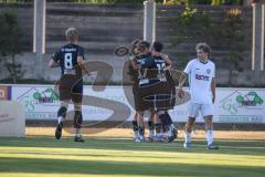 Landesliga - Saison 2026/27 - SV Manching - VFR Neuburg - Der 1:0 Führungstreffer durch Kevin Csatari (Nr.15 - SV Manching) - jubel - XXXXX - Foto: Meyer Jürgen