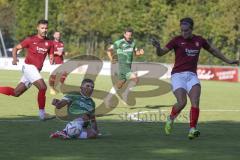 Kreisliga - Saison 2023/2024 - FC Gerolfing - Türk SV Ingolstadt - Anastasios Porfyriadis grün Gerolfing - Marijan Maricic rot Türk SV - Foto: Meyer Jürgen