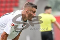 2.BL; FC Ingolstadt 04 - SpVgg Greuther Fürth; Testspiel; Stefan Kutschke (30, FCI) angespannt, Schweiß