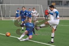 AUDI - Schanzer Amateur Cup - Finale- Saison 2024/25 - SV Hundszell - SV Menning - Der 2:1 Führungstreffer durch Stefan Härdl weiss Hundszell - jubel - Jonas Boldt blau Menning - XXXXX - Foto: Meyer Jürgen