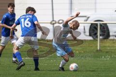 Kreisklasse - Saison 2025/26- TSV Großmehring - SV Oberstimm-  - Thomas Frank weiss Oberstimm - Niclas Filser blau Großmehring - Foto: Meyer Jürgen