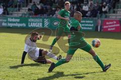 Fussball - Kreisliga - FC Gerolfing - SV Karlshuld - Christian Träsch Fc Gerolfing - Hope Agubuokwu grün Karlshuld - Foto: Meyer Jürgen