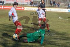 Bezirksliga OBB Nord - SV Manching - FC Schwabing München - Ousseynou Tamba (#10 Manching) - Pirch Phillip weiss Schwabing - Foto: Jürgen Meyer