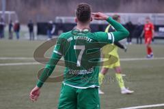 Freundschaftsspiel - Saison 2022/2023 - FC Ingolstadt 04 - VFB Eichstätt - Stoßberger Tobias grün Eichstätt - Torwart Zech Ludwig (Nr.1 - Fc Ingolstadt 04 II) - jubel - Foto: Meyer Jürgen