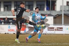 Bezirksliga - Saison 2024/25- TSV Gaimersheim - FC Aschheim - Nico von Swiontek Brzezinski (Nr.17 - TSV Gaimersheim) - Alessandro Contento weiss Aschheim - Foto: Meyer Jürgen