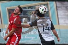 Testspiel - Bezirksliga - Saison 2025/26 - TSV Ober./Unterhaunstadt - Türkisch Ingolstadt  - Avni Avdijaj rot Türkisch  - David Romanov weiss Ober./Unterh.stadt - Foto: Meyer Jürgen