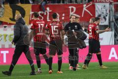 3. Liga; FC Ingolstadt 04 - FSV Zwickau; Spiel ist aus, Unentschieden 0:0, Cheftrainer Rüdiger Rehm (FCI) Nikola Stevanovic (15, FCI) Calvin Brackelmann (17, FCI) Patrick Schmidt (9, FCI) Marcel Costly (22, FCI) Rico Preißinger (6, FCI)