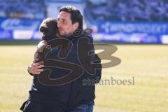 3. Liga; FC Hansa Rostock - FC Ingolstadt 04; Cheftrainerin Sabrina Wittmann (FCI) und Sportdirektor Ivica Grlic  (FCI) vor dem Spiel