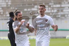 3. Liga - SV Wehen Wiesbaden - FC Ingolstadt 04 - Tor 1:2 Jubel Stefan Kutschke (30, FCI) Jonatan Kotzke (25 FCI)