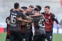 3. Liga; FC Ingolstadt 04 - 
SV Sandhausen; Tor Jubel Treffer 1:0 Yannick Deichmann (20, FCI) mit Pascal Testroet (37, FCI) Simon Lorenz (32, FCI) Ryan Malone (16, FCI) Felix Keidel (43, FCI)