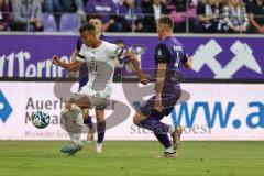3. Liga; Erzgebirge Aue - FC Ingolstadt 04; Marcel Costly (22, FCI) Rosenlöcher Linus (29 Aue) Vukancic Niko (4 Aue)