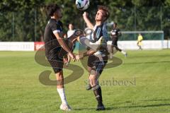 Bezirksliga - Saison 2025/26 - TSV Ober./Unterhaunstadt - VFR Garching - Oliver Günther - TSV Ober-/Unterh.stadt) - Luca Monetti schwarz Garching - Foto: Meyer Jürgen