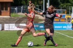 2. Frauen-Bundesliga - Saison 2021/2022 - FC Ingolstadt 04 - TSG 1899 Hoffenheim - Maier Ramona (#18 FCI) - Gerber Sophia rosa Hoffenheim - Foto: Meyer Jürgen