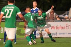 Kreisliga - Saison 2023/2024 - FC Gerolfing - TSV Ober/Unterhaunstadt - Der 2:0 Führungstreffer durch Bastian Heigl grün Gerolfing - jubel - Foto: Meyer Jürgen