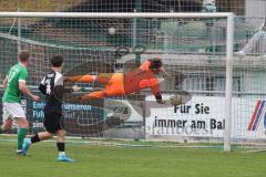 Bezirksliga - Saison 2024/25 - FC Gerolfing - VFB Eichstätt II - Michael Oblinger Torwart Gerolfing leitet den Ball an die Latte weiter - XXXXX - Foto: Meyer Jürgen