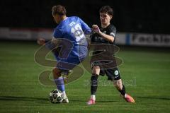 Landesliga - Saison 2026/27 - SV Manching - VFB Durach - Vincent Amann (Nr.5 - SV Manching) - Niklas Eggensperger blau Durach - Foto: Meyer Jürgen