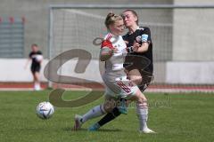 2. Fußball-Liga - Frauen - Saison 2022/2023 - FC Ingolstadt 04 - 1. FC Nürnberg - Isabelle Maliha (Nr.3 - FCI Frauen) - Scholz Marina weiss Nürnberg - Foto: Meyer Jürgen