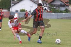 *** Bayernliga Nord - Saison 2025/26 - FC Ingolstadt 04 II - Jahn Regensburg II - Ognjen Draculic (Nr.9 - FC Ingolstadt II) - Schön Lenny weiss Regensburg - Foto: Meyer Jürgen