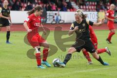 2. Frauen-Bundesliga - Saison 2021/2022 - FC Ingolstadt 04 - SV Meppen - Wlnczo Agnieszka #15 Meppen - Zeller Maria (#25 FCI) - Foto: Meyer Jürgen