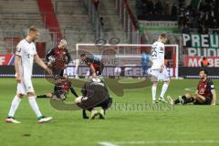 3. Liga; FC Ingolstadt 04 - Preußen Münster; Spiel ist aus, Unentschieden 1:1, Enttäuschung Benjamin Kanuric (8, FCI) Max Dittgen (10, FCI) Yannick Deichmann (20, FCI) Lukas Fröde (34, FCI) Wegkamp Gerrit (25 PM)