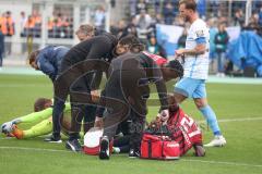 3.Liga - Saison 2022/2023 - TSV 1860 München - FC Ingolstadt 04 - Moussa Doumbouya (Nr.27 - FCI) - Torwart Marco Hiller (Nr.1 - 1860 München) - Foto: Meyer Jürgen