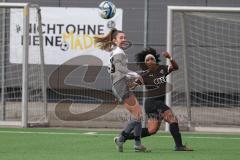 2024_2_10 - 2. Bundesliga Frauen - Saison 2023/24 - Freundschaftsspiel - FC Ingolstadt 04 Frauen - Schwaben Augsburg - Laura Fischer grau Augsburg - Natali Shonte Pinkney FCI - Foto: Meyer Jürgen