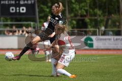 2. Fußball-Liga - Frauen - Saison 2022/2023 - FC Ingolstadt 04 - 1. FC Nürnberg - Villena Scheffler (Nr.28 - FCI Frauen) - Bogenschütz Kerstin weiss Nürnberg - Foto: Meyer Jürgen