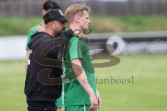 Landesliga - Saison 2024/25 - SV Manching - FC Kempten - Trainer Serkan Demir (SV Manching) - Rainer Meisinger (Nr.8 - SV Manching) - Foto: Meyer Jürgen