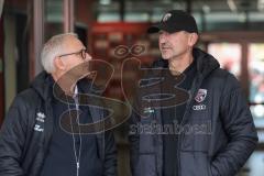 3. Liga; FC Ingolstadt 04 - MSV Duisburg; vor dem Spiel Cheftrainer Achim Beierlorzer (FCI) mit Sportdirektor Harald Gärtner (FCI)