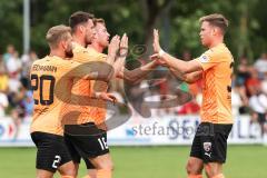 Toto-Pokal; SV Manching - FC Ingolstadt 04; Tor Jubel Treffer Ryan Malone (16, FCI) Yannick Deichmann (20, FCI) Simon Lorenz (32, FCI) Jannik Mause (7, FCI)