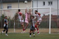 Kreisliga- Saison Saison 2026/27 - SV Türkisch Ingolstadt - TSV Ober./Unterhaunstadt -  Ali Cakmakci TW Ober./Unterh.stadt  - Fabio Udella grau Ober./Unterh.stadt  - Emre Erdogan weiss Türkisch rechts - Foto: Meyer Jürgen