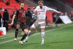 3. Liga; FC Ingolstadt 04 - SC Verl; Zweikampf Kampf um den Ball David Kopacz (29, FCI) Stöcker Michel (24 Verl)