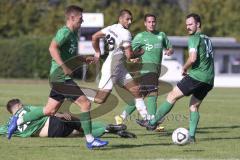 Bezirksliga - Saison 2023/2024 - TSV Gaimersheim - Grüne Heide - Michael Niggl grün links Grüne Heide - Nicolae Nechita (Nr.19 - Gaimersheim) - Foto: Meyer Jürgen