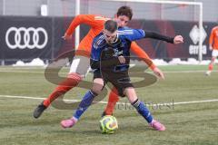 Schanzer Amateurcup 2026 - SV Haunwöhr - SC Irgertsheim - Patrick Mack blau Haunwöhr - David Lechermeier orange Irgertsheim - Foto: Meyer Jürgen
