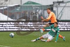 3. Liga; VfB Lübeck - FC Ingolstadt 04; Jannik Mause (7, FCI) läuft zum Tor Schuß 0:1 Hauptmann Marius ( VfB) stört