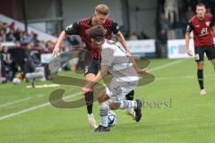 3.Liga - Saison 2023/2024 - SC Verl - FC Ingolstadt 04 - Benjamin Kanuric (Nr.8 - FCI) - Tom Baack (Nr.5 - Verl) -  - Foto: Meyer Jürgen